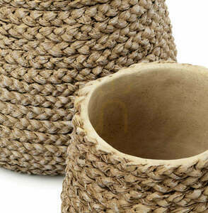 Pflanzkübel geflochten Natur M Planters small 1