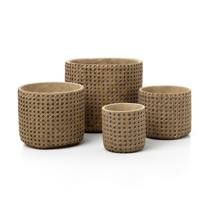 Pflanzgefäß RattanRock Natur M Planters Handmade 16,5 x 15 cm small 4