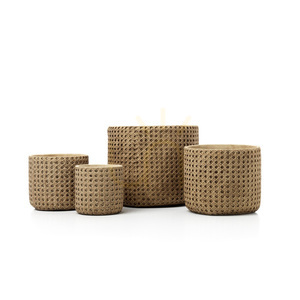 Pflanzgefäß RattanRock Natur M Planters Handmade 16,5 x 15 cm small 5