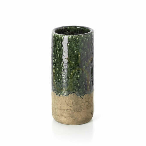 Prüfen Vase Zylinder Beton Grün 38 cm BAZAR BIZAR