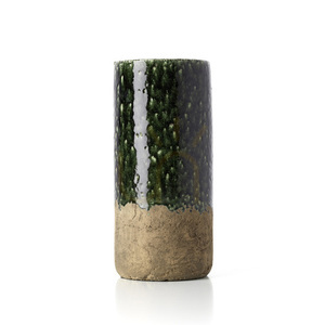 Steinzeugvase BAZAR BIZAR Moss Cylinder L, grün-beige, 38 cm small 7