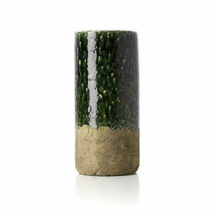 Steinzeugvase BAZAR BIZAR Moss Cylinder L, grün-beige, 38 cm small 0