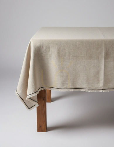 Prüfen Tischdecke Toskana Natur Schwarz 150x250 cm Table Linen