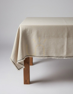Tischdecke Toskana Natur Schwarz 150x250 cm Table Linen small 1