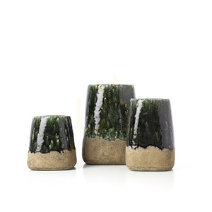 Steinzeug-Pflanztopf Bazar Bizar The Moss L, grün, 21 × 21 × 29 cm small 4