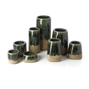 Steinzeug-Pflanztopf Bazar Bizar The Moss L, grün, 21 × 21 × 29 cm small 6