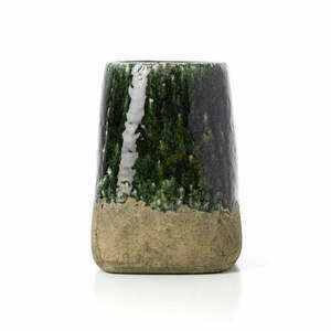 Steinzeug-Pflanztopf Bazar Bizar The Moss L, grün, 21 × 21 × 29 cm small 0