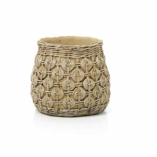 Prüfen Pflanzgefäß aus Beton The Knot L, 23 cm, Handmade, Planters