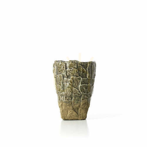 Prüfen Vase Steinoptik Grau S 17,5 x 24 cm
