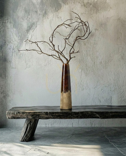 Prüfen Bazar Bizar Amber Cone Concrete Brown L Steinzeugvase, 58,5 cm