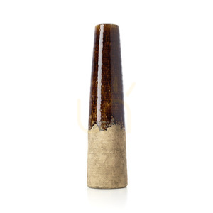 Bazar Bizar Amber Cone Concrete Brown L Steinzeugvase, 58,5 cm small 2