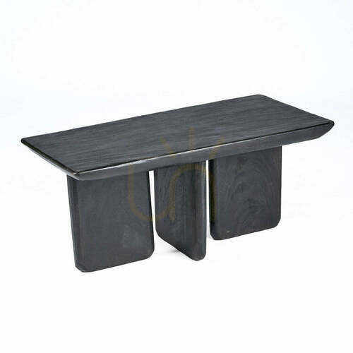 Prüfen Couchtisch Obsidian Schwarz 100x50x45 cm Coffee Tables