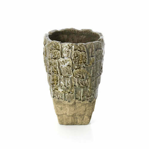 Prüfen Steinvase grau 36,5 cm dekorative Vase für Küche und Interior
