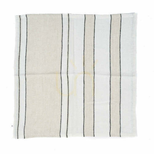 Prüfen Serviette Provence Schwarz Weiß 45x45 cm