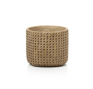 Pflanzgefäß Bazar Bizar RattanRock L Zement in Geflechtoptik natur 20 × 20 × 17,5 cm small 4