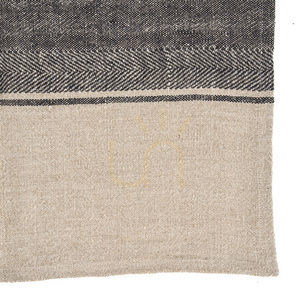 Küchentuch Leinen Natural Black 50x70 cm small 2