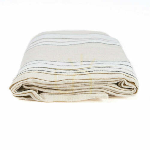 Prüfen Tischdecke Provence Natural Schwarz Weiß 150x300 Table Linen