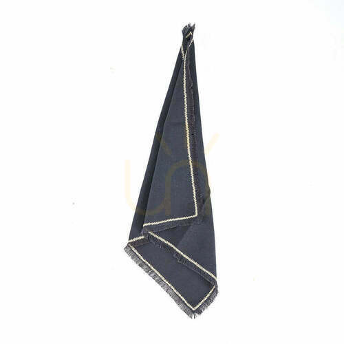 Prüfen Serviette Toskana Schwarz Natur 45x45 Table Linen
