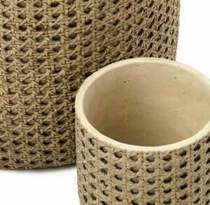 Pflanzgefäß RattanRock Natur XL Handmade Planters 26x24x26 cm small 1