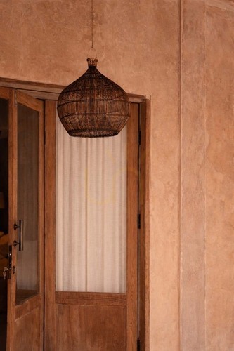 Prüfen Pendelleuchte Desert Gourd Walnuss dunkel S 48 cm Handgemacht