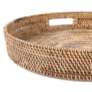 Serviertablett Naturbraun L 51 cm x 51 cm x 8 cm small 2