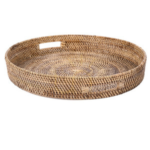 Serviertablett Naturbraun L 51 cm x 51 cm x 8 cm small 7