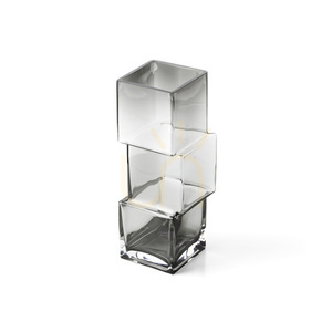 Vase Rummikub Dunkelgrau Glas 11x30 cm Glass Collection small 5