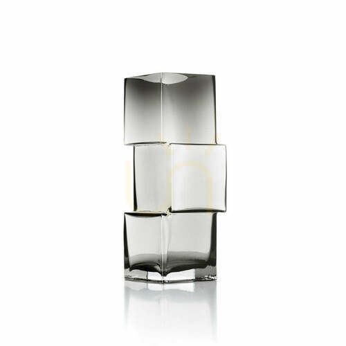 Prüfen Vase Rummikub Dunkelgrau Glas 11x30 cm Glass Collection