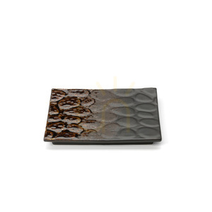 Quadratischer Teller Merapi Braun 20,5 cm small 3