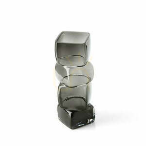 Vase aus Glas Dunkelgrau 30 cm The Cubes Glass Collection L small 1