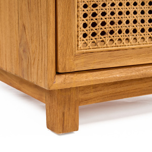 Bazar Bizar Harmony Nachtschrank, Teak und Rattan, Natur, 51 × 48 × 48 cm small 2