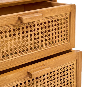 Bazar Bizar Harmony Nachtschrank, Teak und Rattan, Natur, 51 × 48 × 48 cm small 3