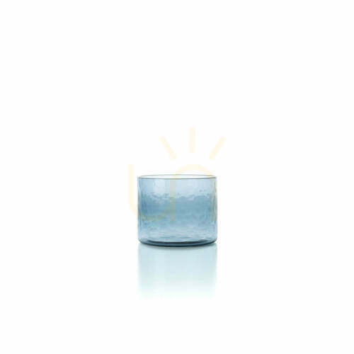 Prüfen Niedriges Glas Bazar Bizar Azure Hammered Blue 6,5 cm