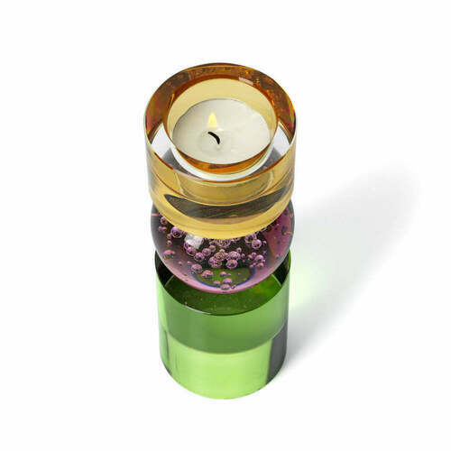 Prüfen Hoher Kerzenhalter Bazar Bizar Solar Jewel aus recyceltem Glas, 16,4 cm