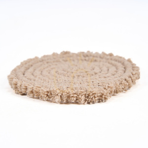 Baumwolluntersetzer Beige 12 x 12 cm small 4