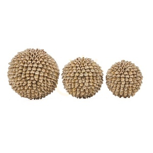 Deko-Kugel aus Muscheln Bazar Bizar Oluolu Shell Ball M, Ø 11 cm, weiß small 4