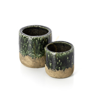 Pflanztopf Moos Beton Grün 15 cm Handmade small 5