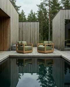 Ein-Sitzer Outdoor Sofa Umalas Grün Alga 85x77x60 cm small 1