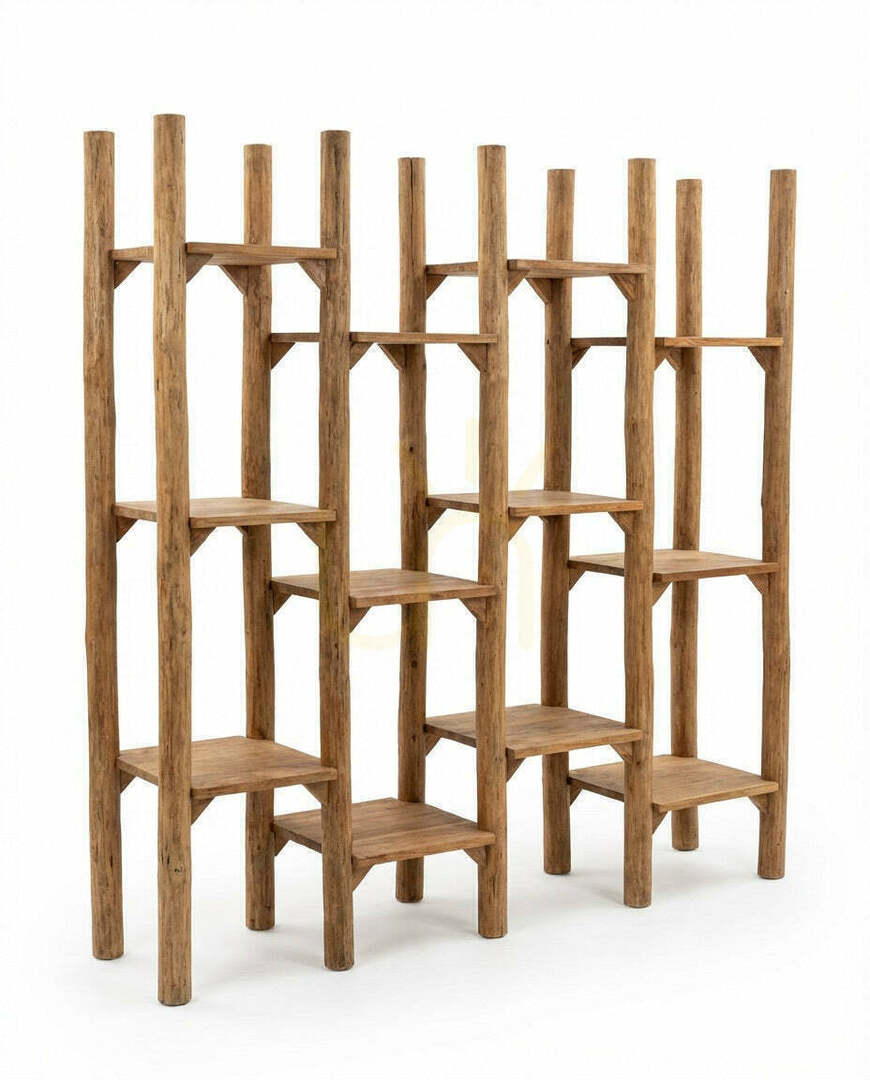 Decor Rack Multiple Shelves Natural