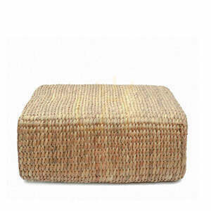 Hyazinth Sitzpouf Quadratisch Natur 60x60x30 cm Pouffe small 0