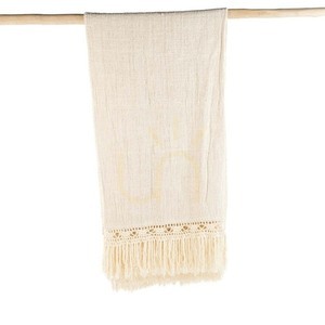 Bettüberwurf Natur 135x270 cm Handmade Innenausstattung Teppichoptik small 3