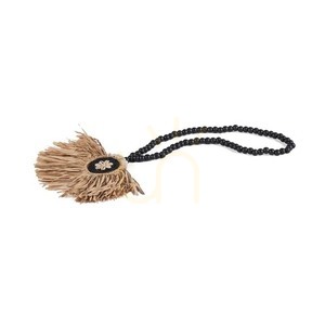 Raffia Quaste Natur Schwarz 30x70 cm Handgemacht Zubehör small 7