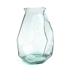 Bazar Bizar Long Origami Vase, blau, 35 cm small 4