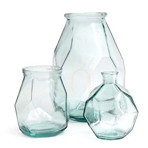 Bazar Bizar Long Origami Vase, blau, 35 cm small 5