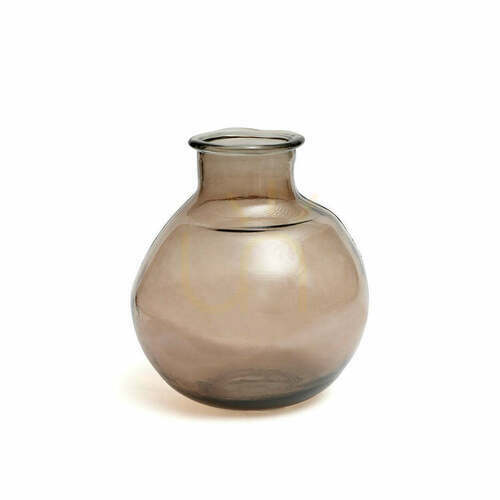 Prüfen Vase Yugang Beige Glas 25x25x31 cm Glass Collection