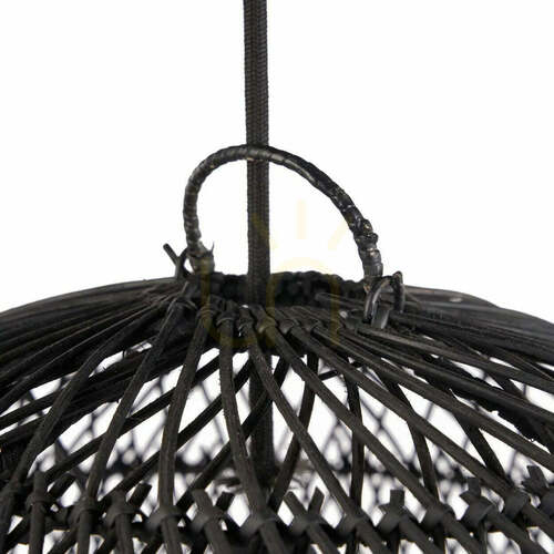 Prüfen Schwarzer Rattan-Pendelschirm Bazar Bizar The Bubble M 50 cm