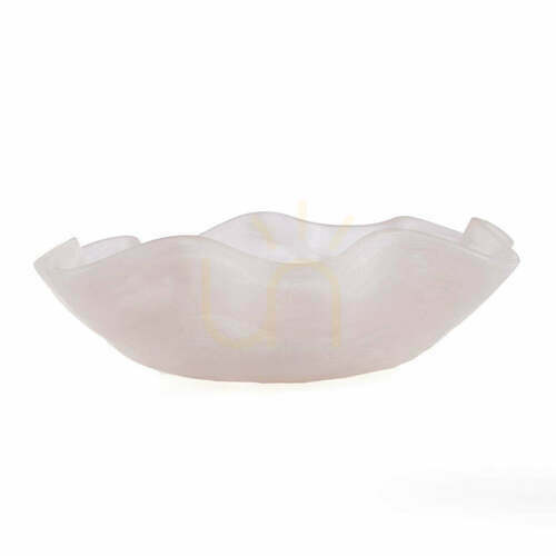 Prüfen Fruchtschale aus Harz Rosa Weiß Bowls 30 x 30 x 8 cm