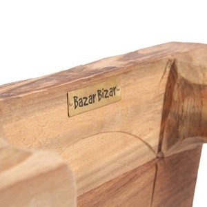 Tablett Teak Root Collection, natürlich, 30 x 20 x 10 cm small 6