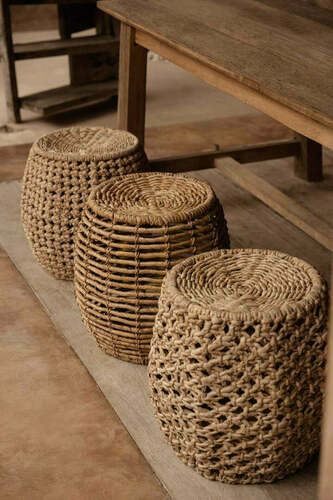 Prüfen Hocker BAZAR BIZAR Gustih Natur 48x48x45 cm