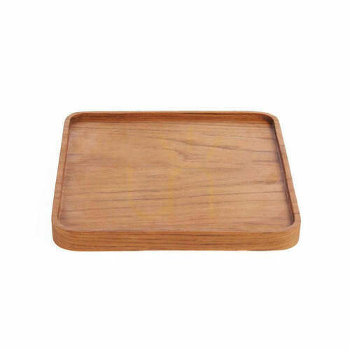 Prüfen Teller quadratisch Teakholz Natur 20x20 cm Teak Root Collection M